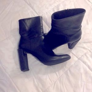 Halston Heritage Studded Heel Boots - Size 8.